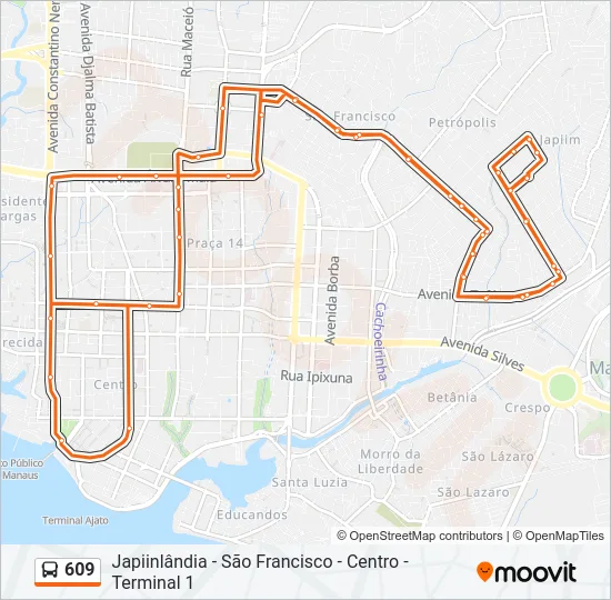 609 Bus Line Map