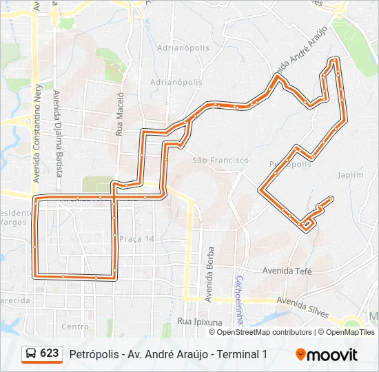 623 Bus Line Map