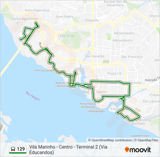 129 Bus Line Map