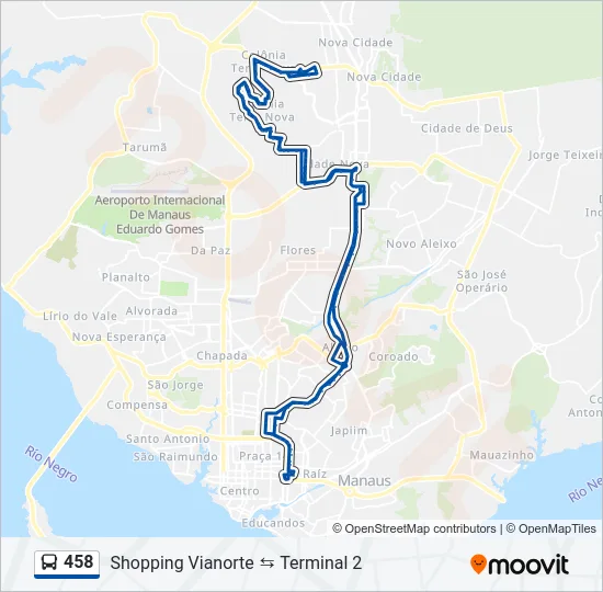 458 Bus Line Map