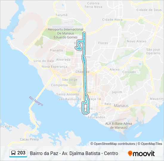 203 Bus Line Map