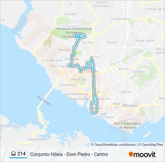 214 Bus Line Map