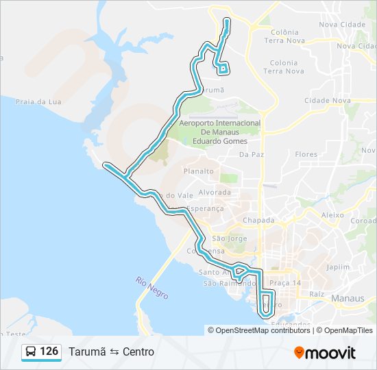 Mapa de 126 de autobús