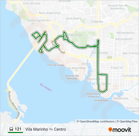 121 Bus Line Map
