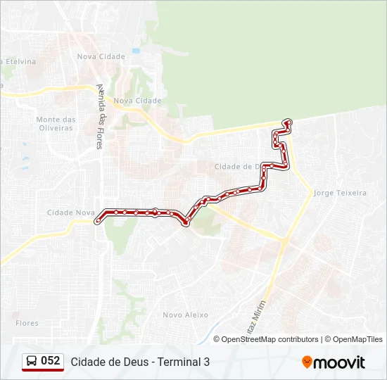 052 Bus Line Map