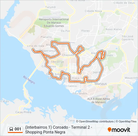 001 Bus Line Map