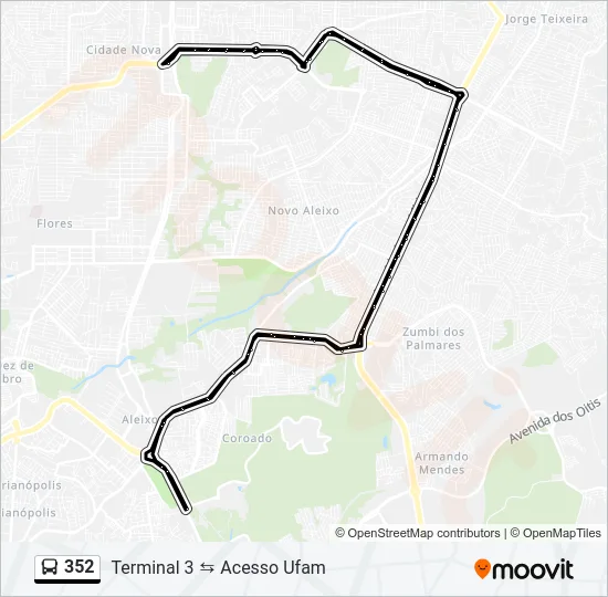 352 Bus Line Map