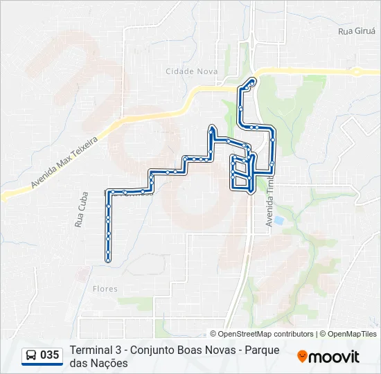 035 Bus Line Map
