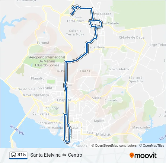 315 Bus Line Map
