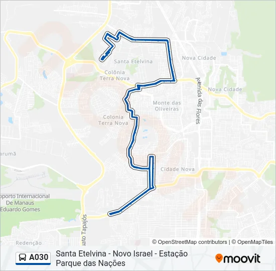 A030 Bus Line Map