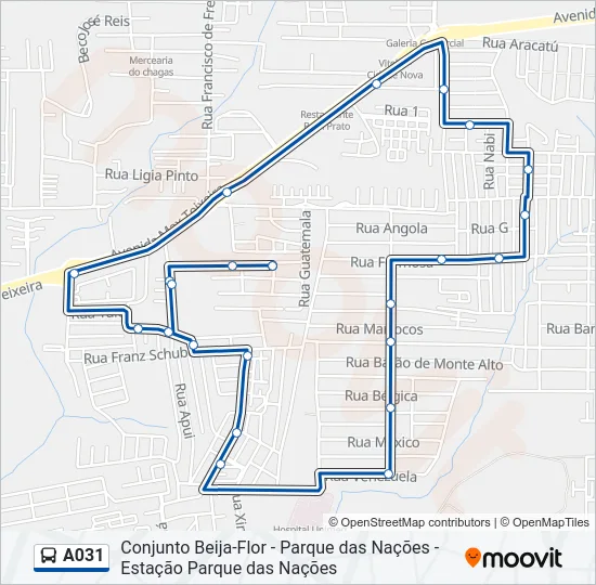 A031 Bus Line Map