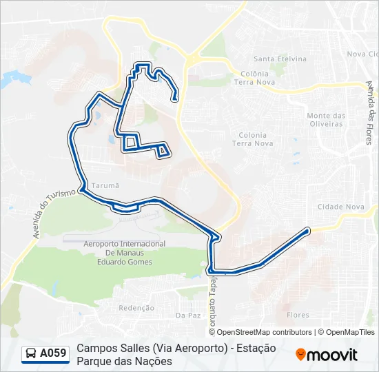 A059 Bus Line Map