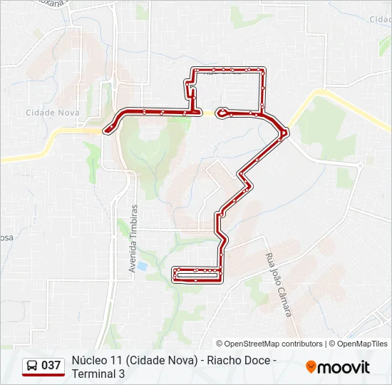 037 Bus Line Map