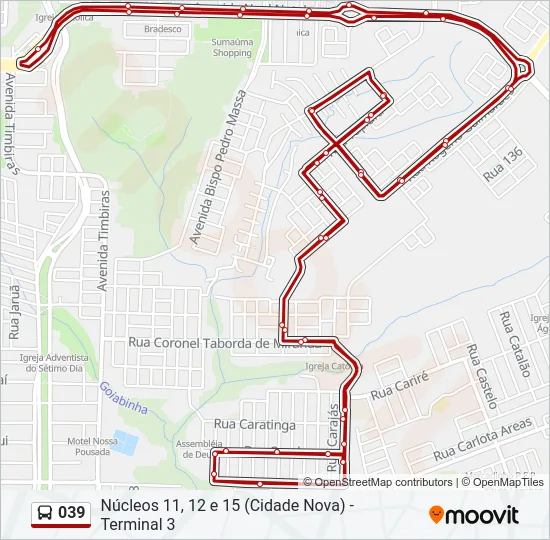 039 Bus Line Map