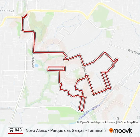 043 Bus Line Map