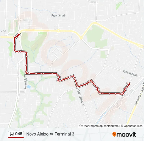 045 Bus Line Map