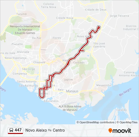 447 Bus Line Map