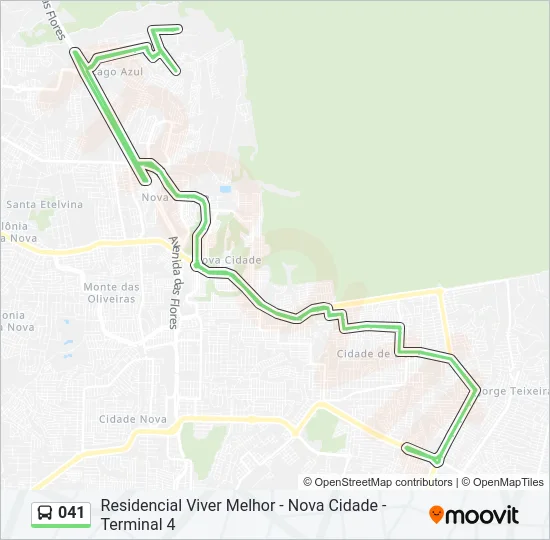 041 Bus Line Map