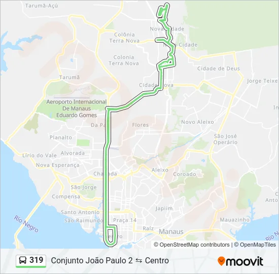319 Bus Line Map