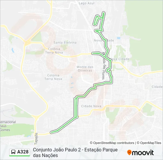 A328 Bus Line Map