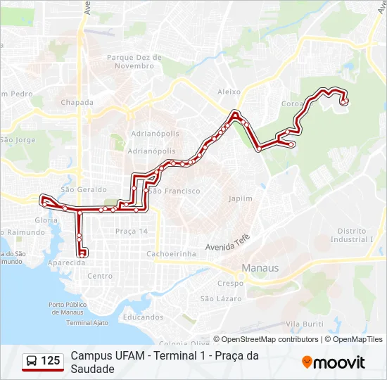 125 Bus Line Map