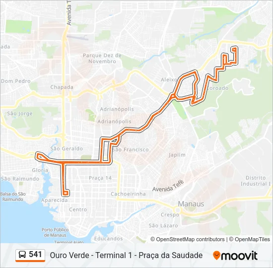541 Bus Line Map