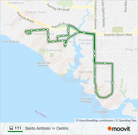 111 Bus Line Map