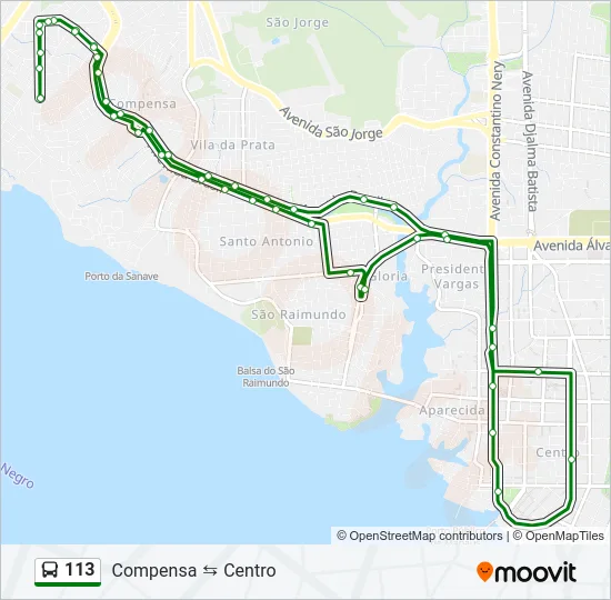 113 Bus Line Map