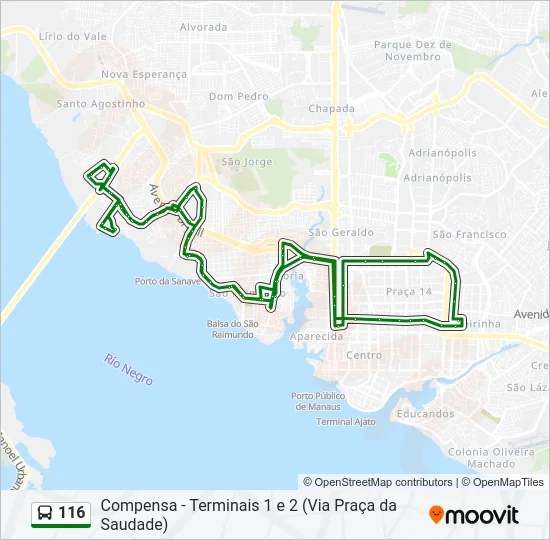 116 Bus Line Map