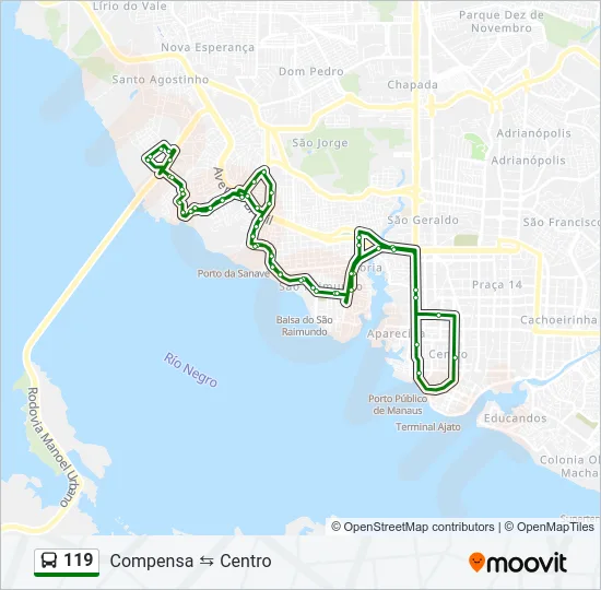 119 Bus Line Map