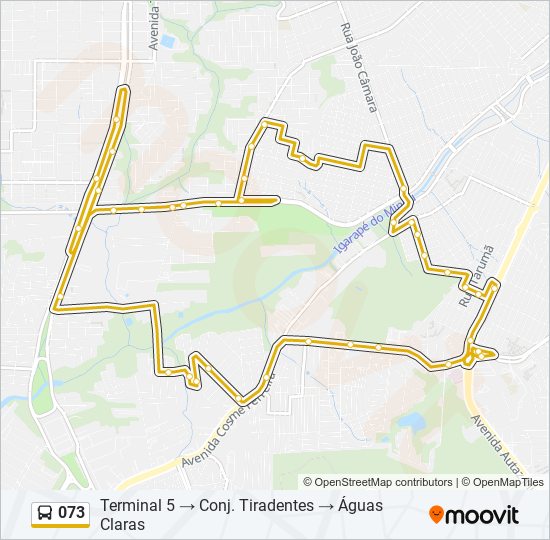 Mapa de 073 de autobús