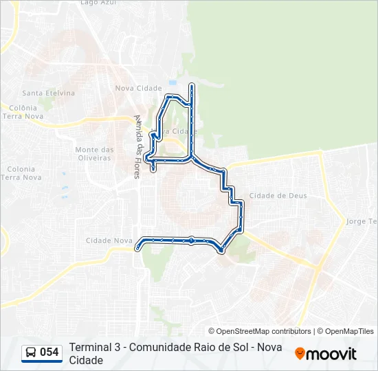 054 Bus Line Map
