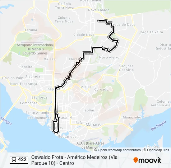 422 Bus Line Map