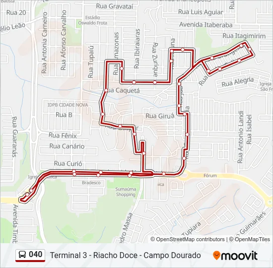 040 Bus Line Map