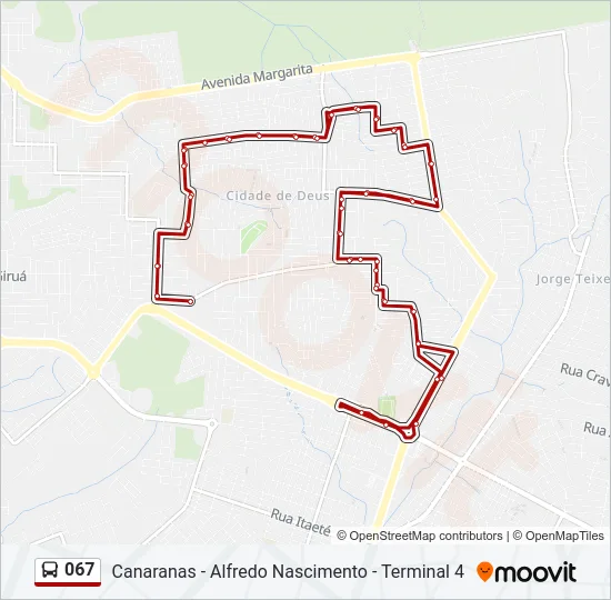 067 Bus Line Map