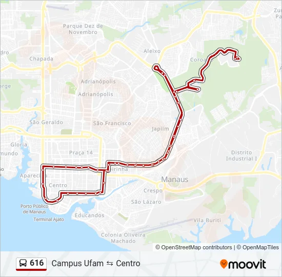 616 Bus Line Map