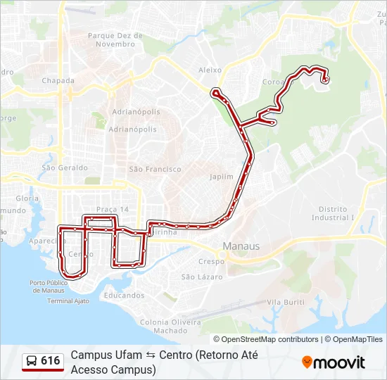 616 Bus Line Map