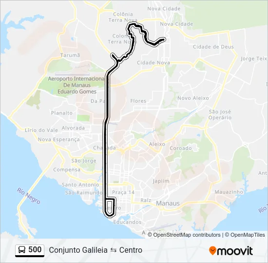 500 Bus Line Map