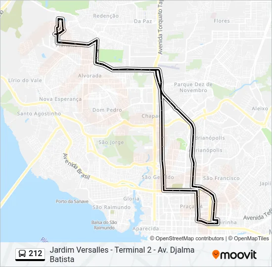 212 Bus Line Map