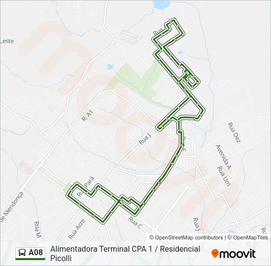 A08 Bus Line Map