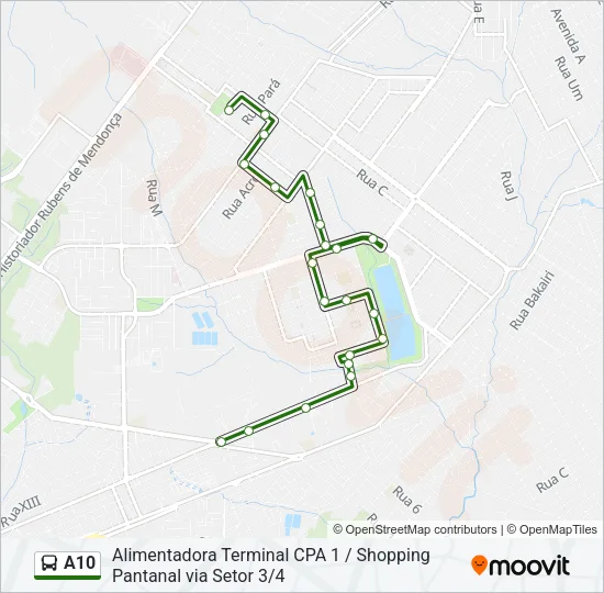 A10 Bus Line Map