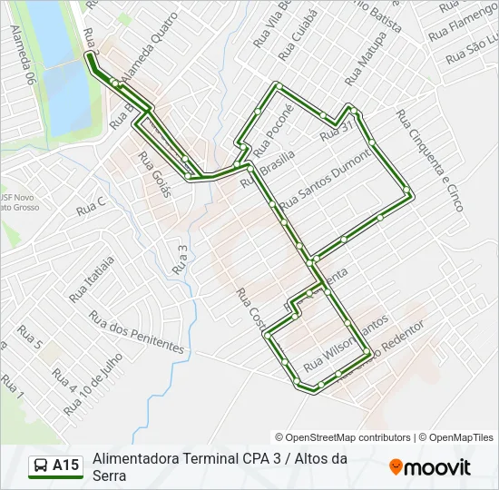 A15 Bus Line Map