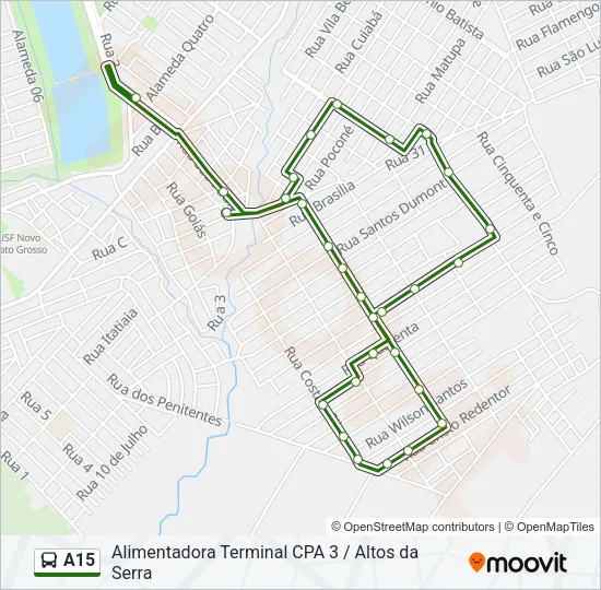 A15 Bus Line Map