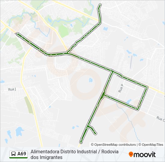 A69 Bus Line Map