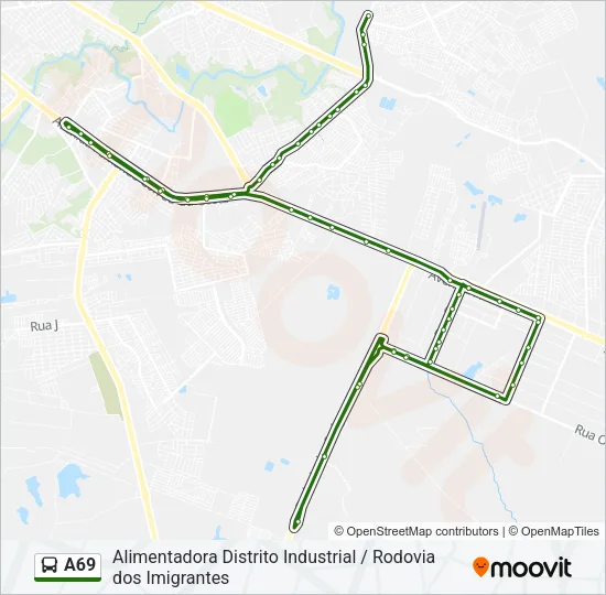 A69 Bus Line Map