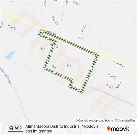 A69 Bus Line Map
