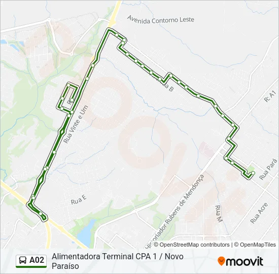 A02 Bus Line Map