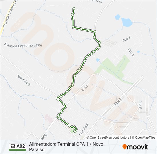 A02 Bus Line Map