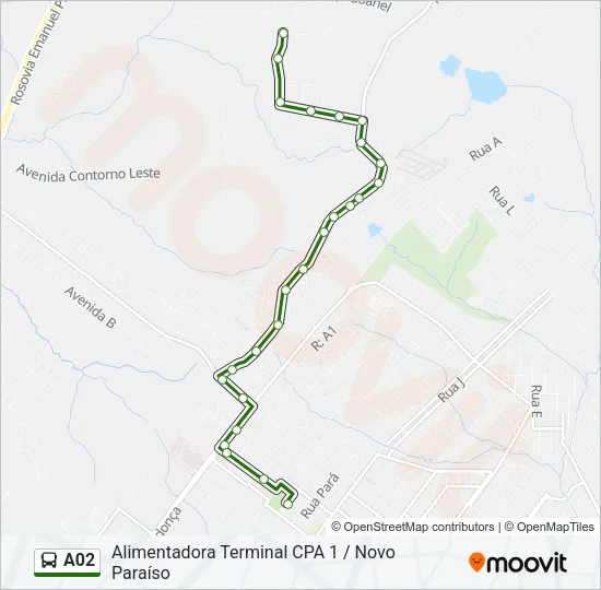 A02 Bus Line Map