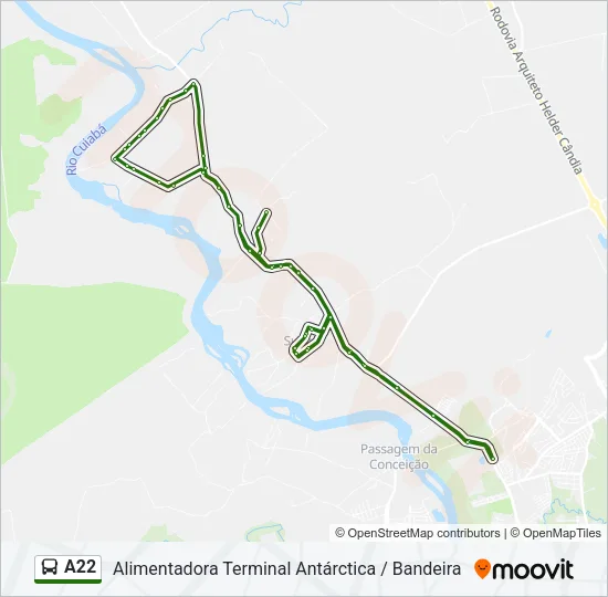 A22 Bus Line Map